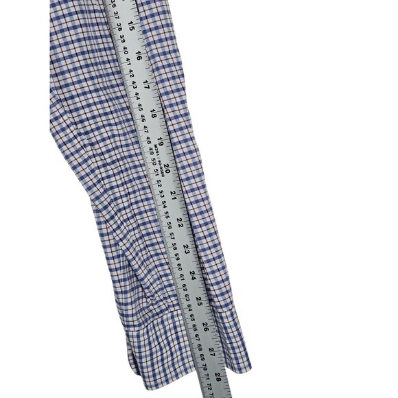 Brunello Cucinelli White Blue Red Check Button-Down Shirt XXXL Leisure Fit - Picture 6 of 12